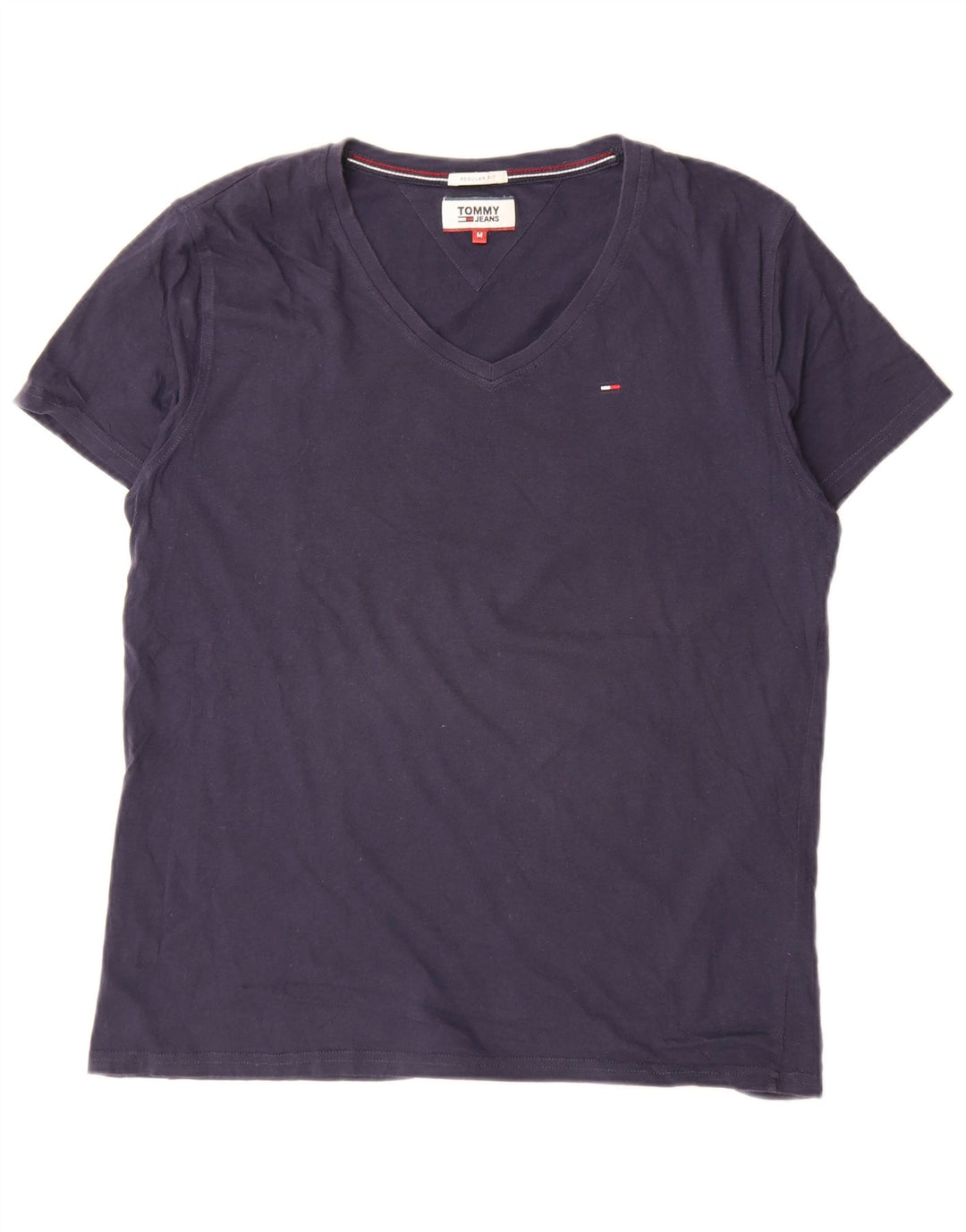T-shirt da uomo con vestibilità regolare Tommy Hilfiger Top in cotone blu navy medio