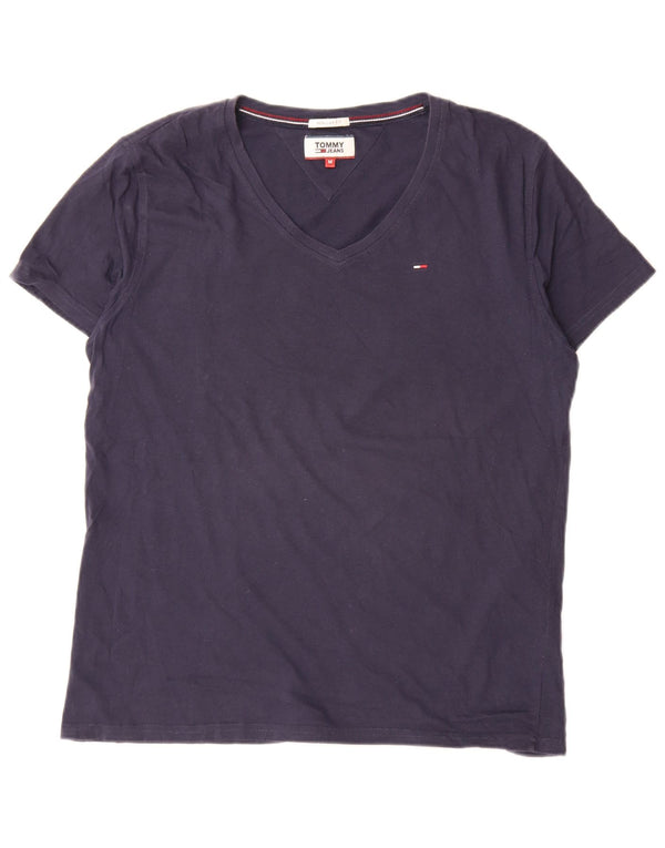 T-shirt da uomo con vestibilità regolare Tommy Hilfiger Top in cotone blu navy medio