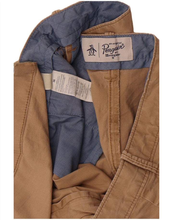 Pantaloncini chino da uomo Penguin W36 grandi in cotone beige