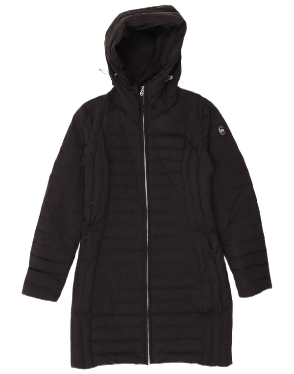 Cappotto imbottito con cappuccio da donna Conte of Florence UK 12 medio blu navy