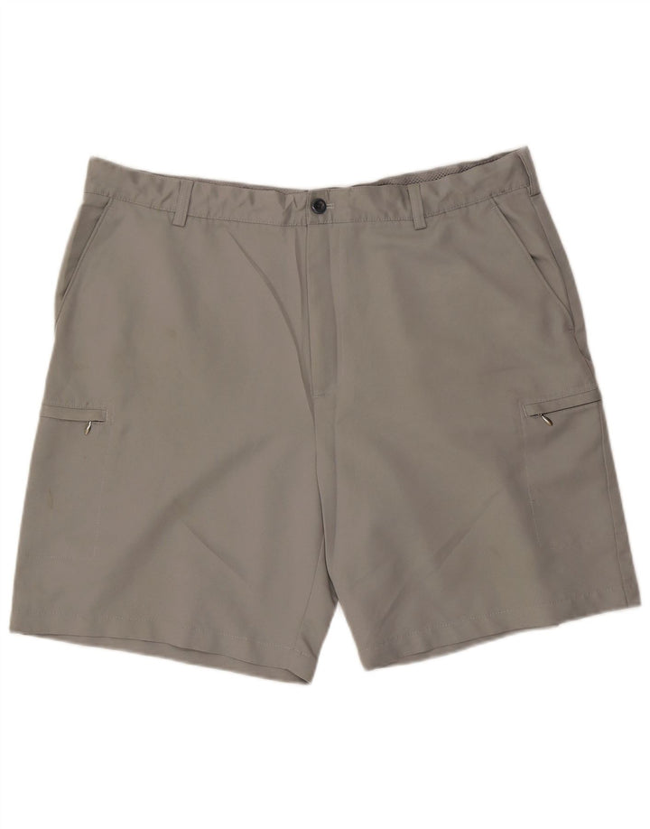 Pantaloncini cargo da uomo Izod W40 XL poliestere grigio