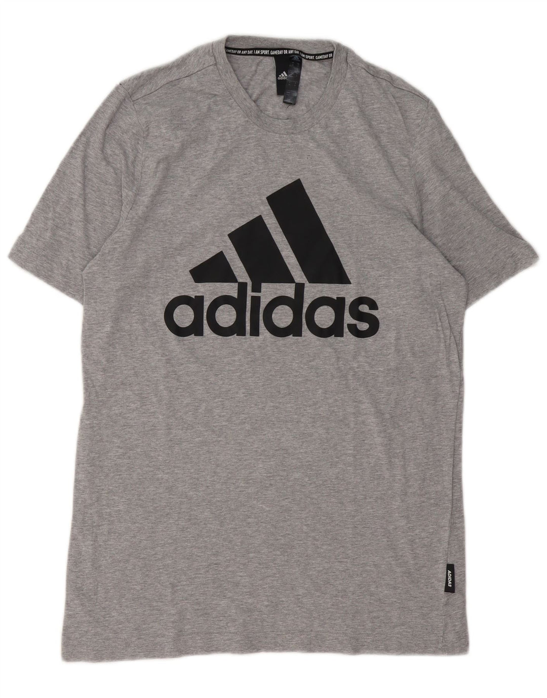 T-shirt grafica da uomo ADIDAS Top in cotone mélange grigio medio