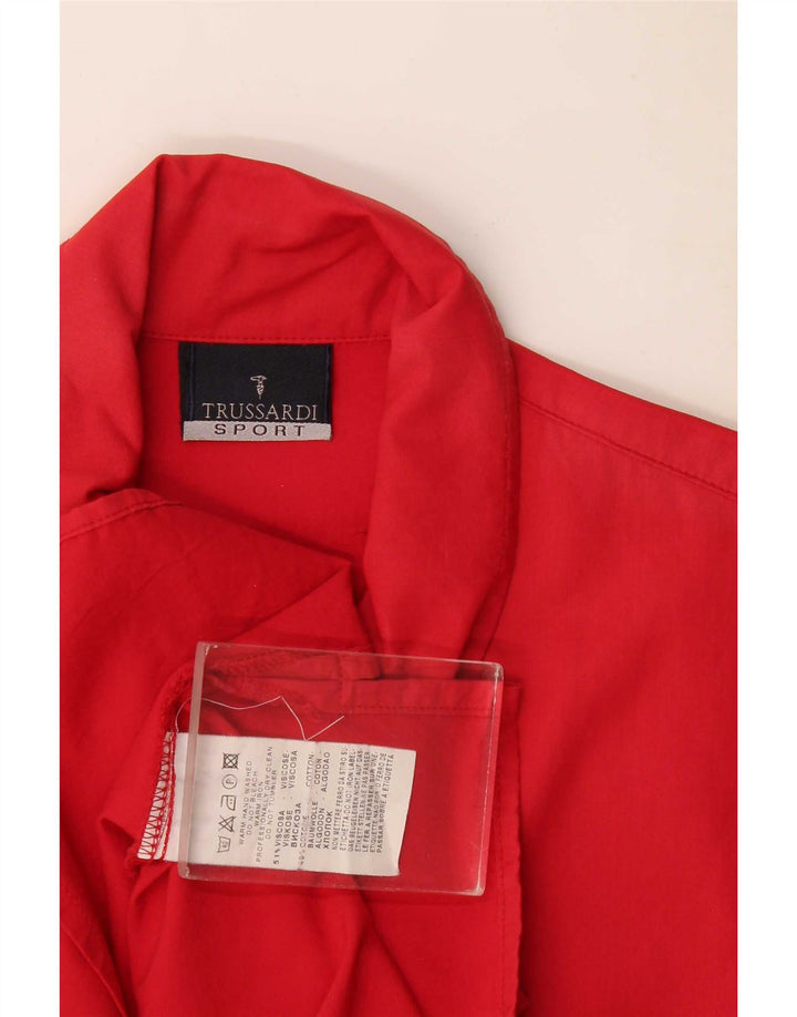Camicia Donna Trussardi UK 16 Large Rossa In Viscosa