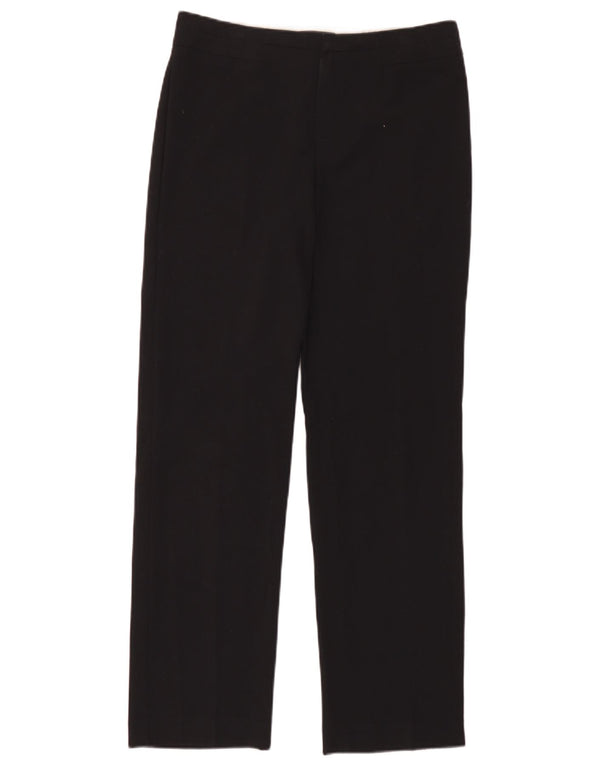 Pantaloni casual dritti da donna Marks & Spencer UK 10 piccoli W32 L30 neri