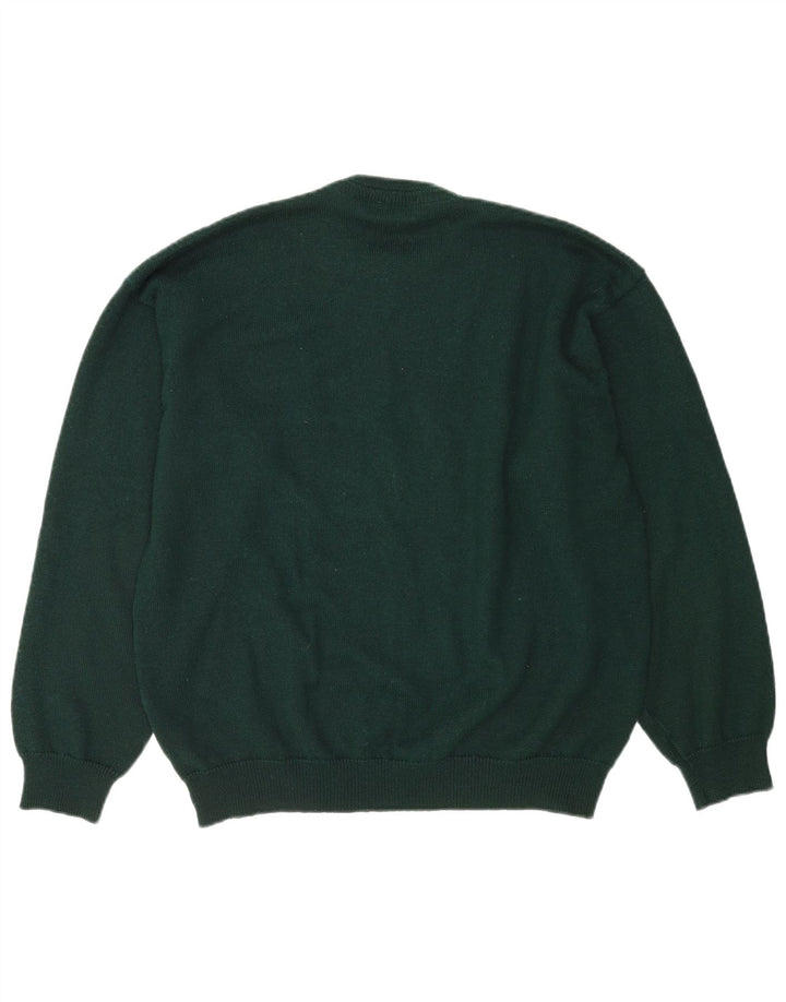 Maglione maglione girocollo da uomo Barisal 2XL lana a righe verdi