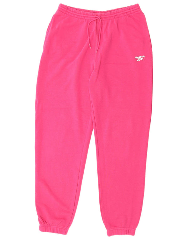 Pantaloni da tuta da donna Reebok Joggers UK 14 Medium Pink Cotton
