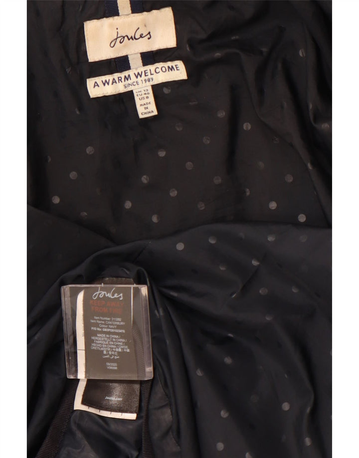 JOULES Giacca imbottita da donna UK 12 Medium Nero Poliestere