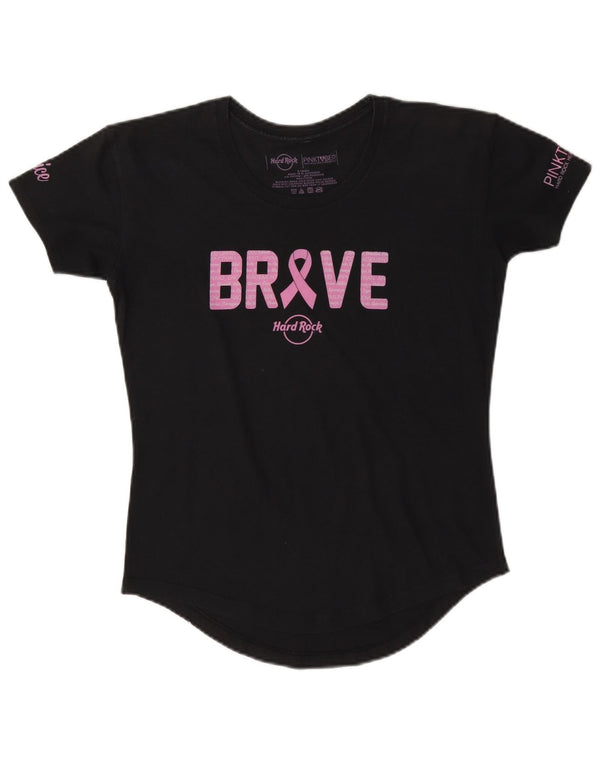 T-shirt grafica Pinktober da donna Hard Rock Cafe UK 6 XS Blu navy