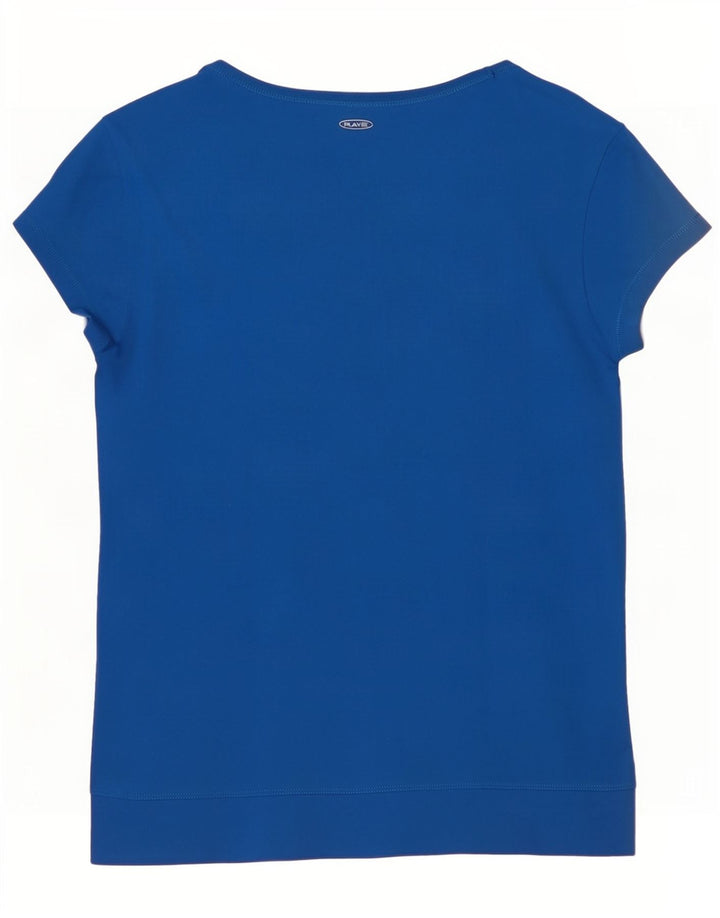 T-shirt Reebok da donna Top UK 8/10 Small blu poliestere