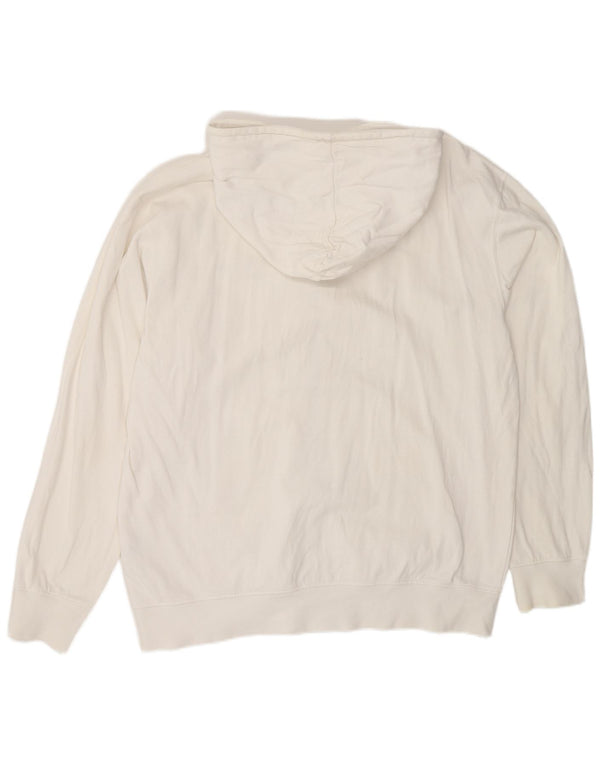 Maglione con cappuccio e zip da uomo Champion XL in cotone bianco