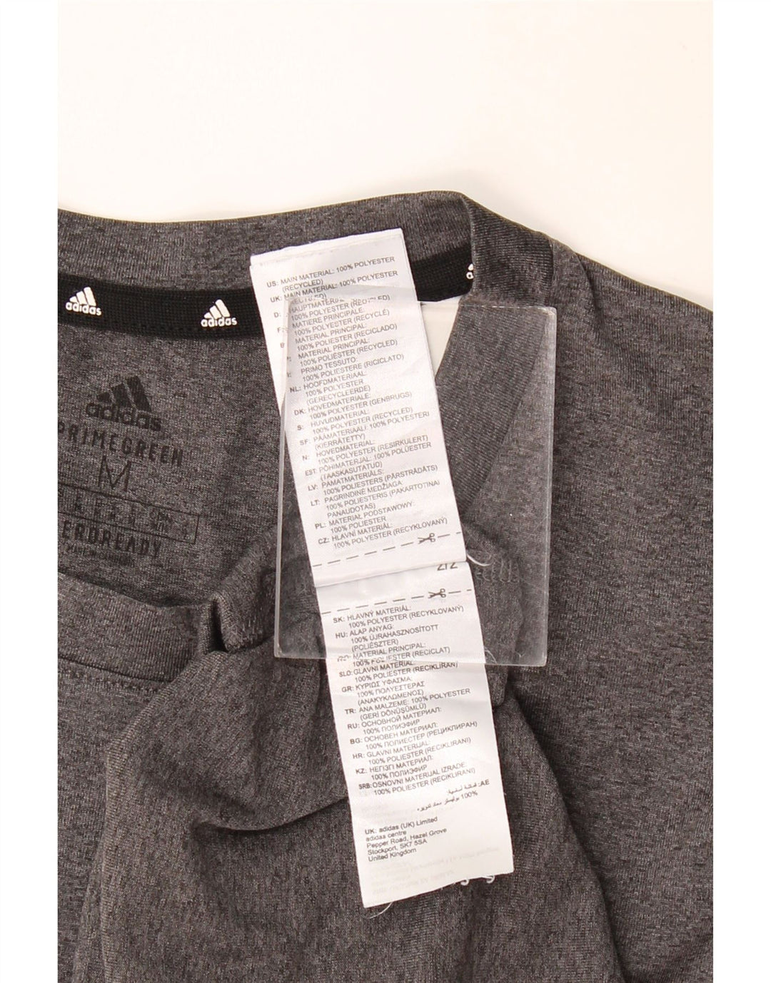 T-shirt grafica ADIDAS da uomo Aeroready Top in poliestere grigio medio