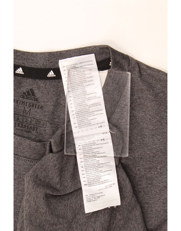 T-shirt grafica ADIDAS da uomo Aeroready Top in poliestere grigio medio