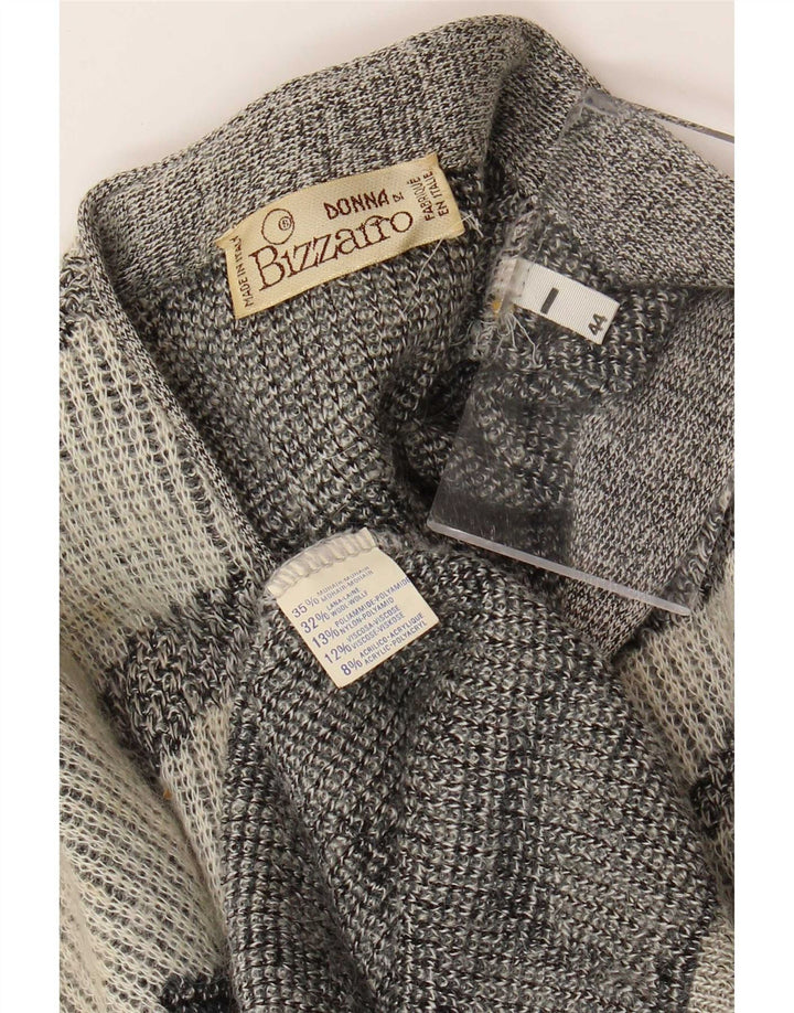 Maglione cardigan oversize da donna Bizzarro IT 44 Grigio medio geometrico