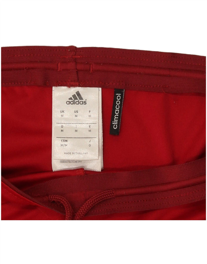 Pantaloncini sportivi Adidas Climacool da uomo in poliestere rosso medio