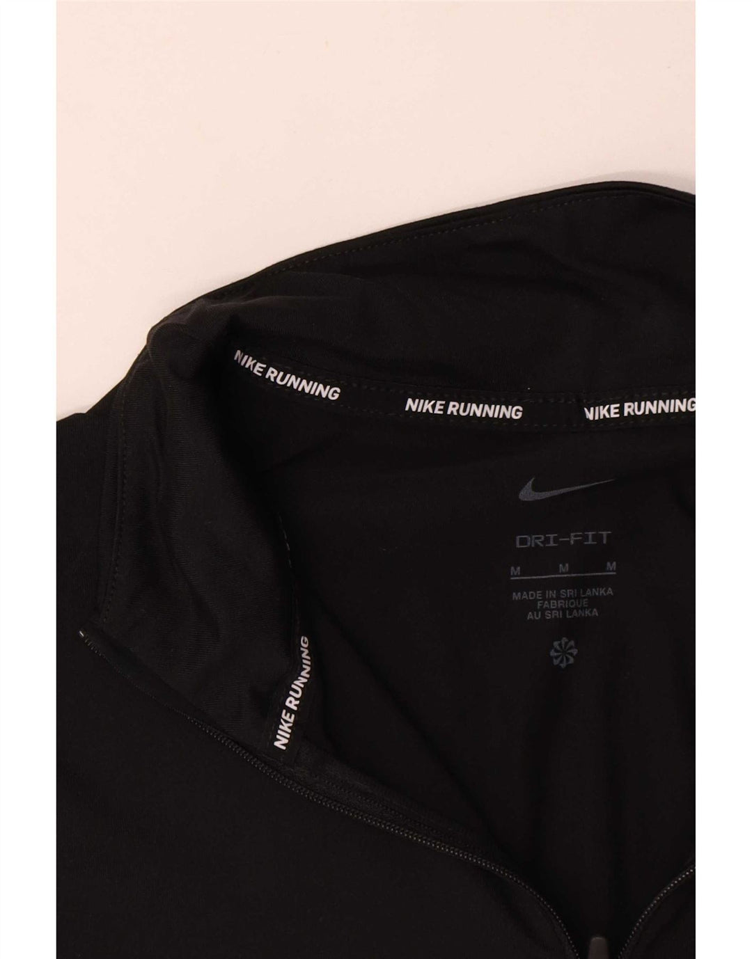 Maglia da tuta Nike Dri Fit con zip e collo pullover da uomo, poliestere nero medio