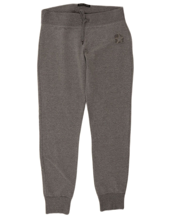 Converse Pantaloni da tuta da donna Joggers UK 10 Small Cotone chiazzato grigio