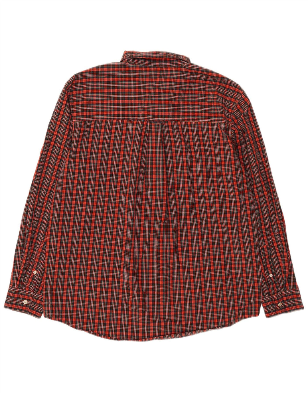 Camicia da uomo Chaps Large in cotone a quadri arancioni