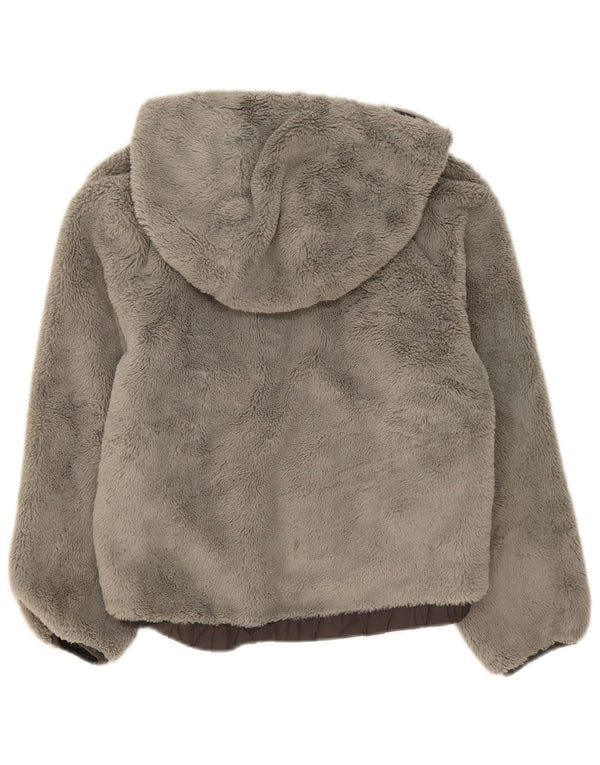 Giacca in pile con cappuccio Zara per ragazze Teddy Bear 11-12 anni in poliammide grigio