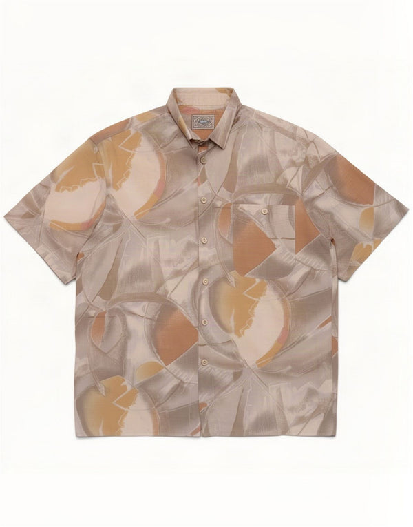 Rudnick Mens Short Sleeve Shirt Large Grey Geometric