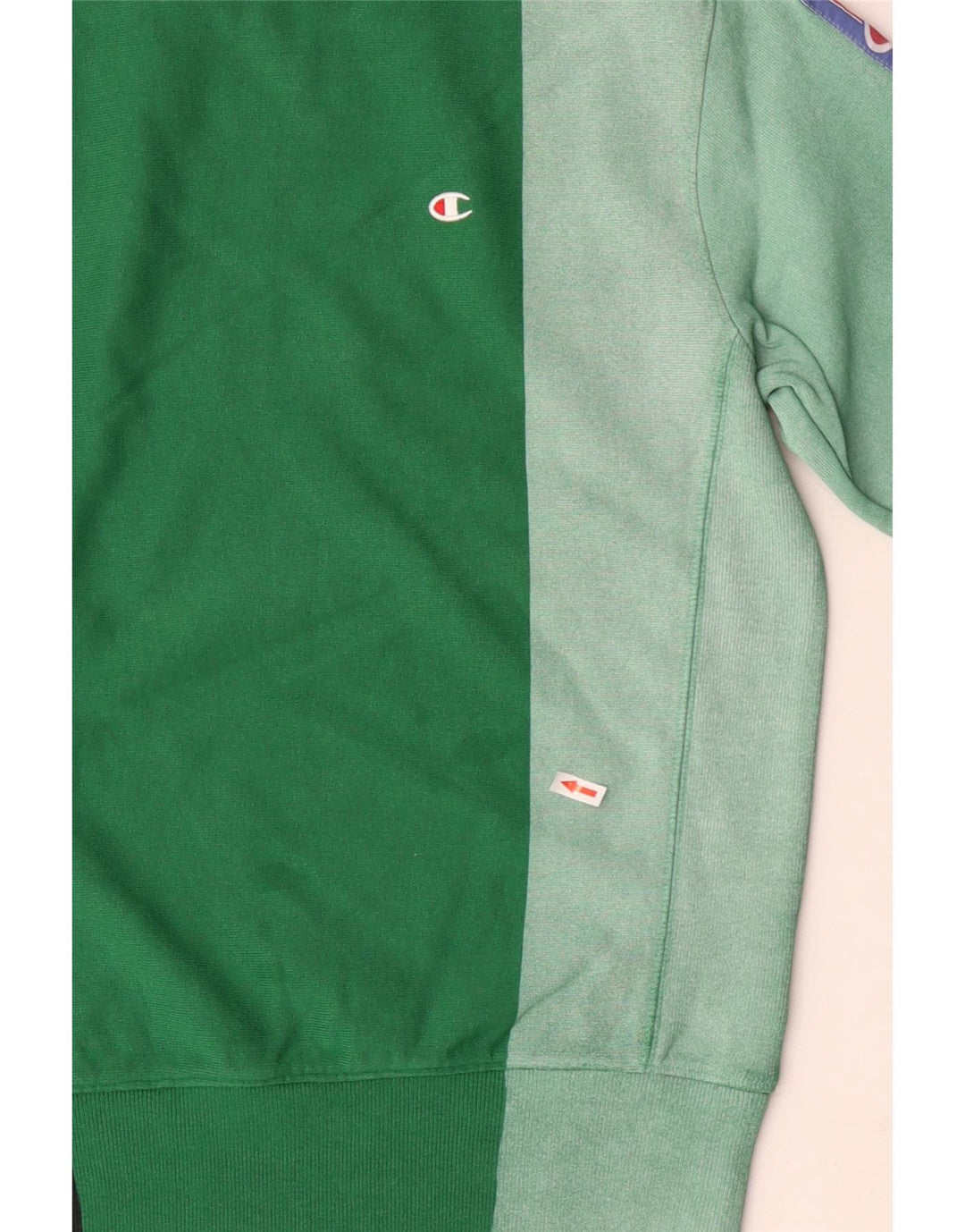 Felpa Champion da uomo con trama inversa, maglione piccolo, colore verde