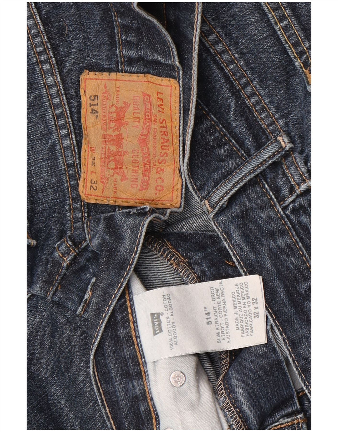 Levi's Uomo 514 Jeans dritti W32 L32 Cotone Blu
