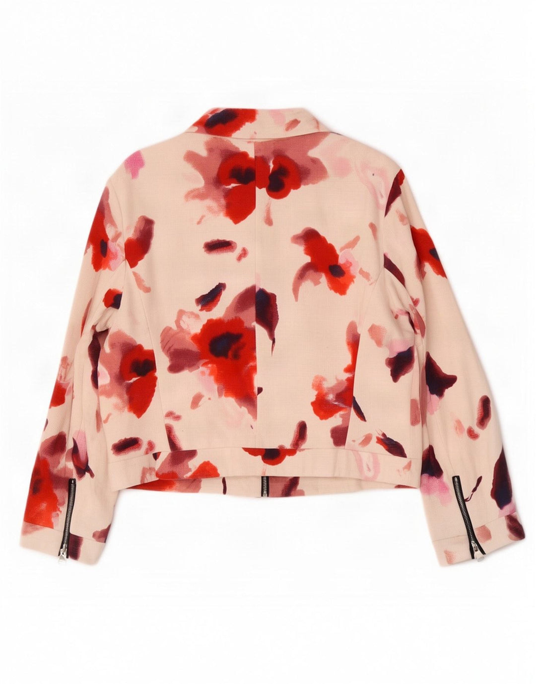Giubbotto bomber da donna Zara UK 18 XL cotone floreale bianco