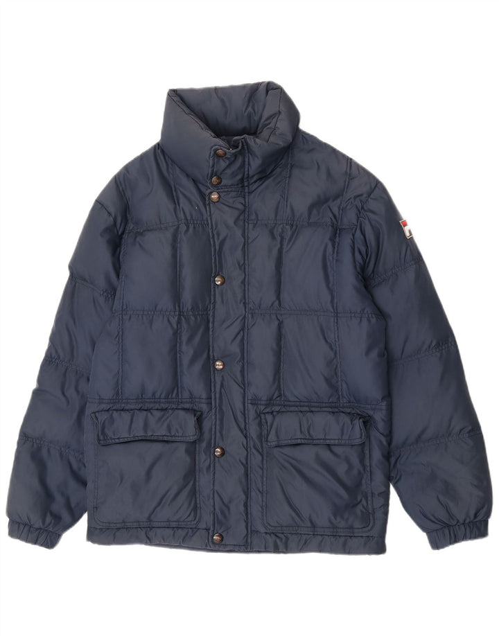 Giacca imbottita con cappuccio Fila Uomo IT 44 XS Blu Navy Nylon