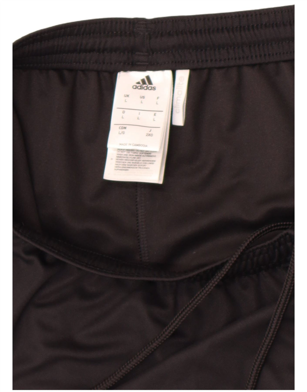 Pantaloncini sportivi Adidas Climalite da uomo grandi in poliestere nero