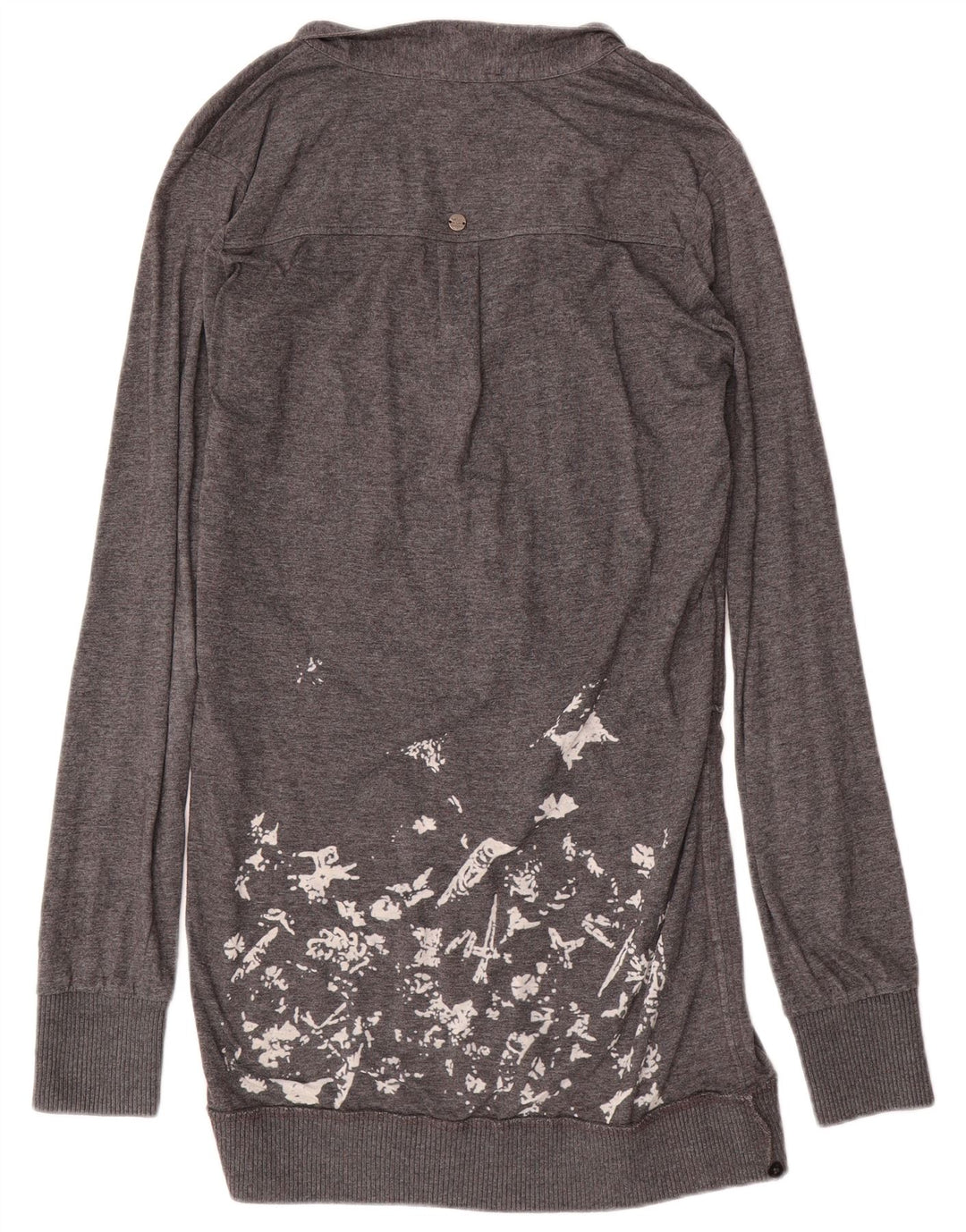 Abito polo da donna a maniche lunghe Diesel UK 14 Grigio medio maculato