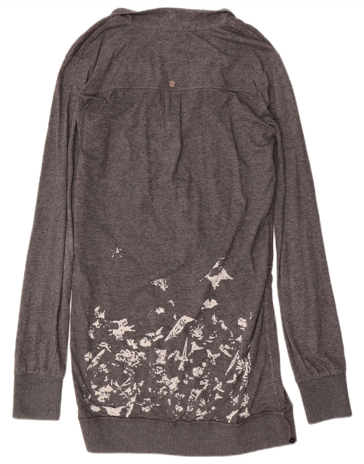 Abito polo da donna a maniche lunghe Diesel UK 14 Grigio medio maculato