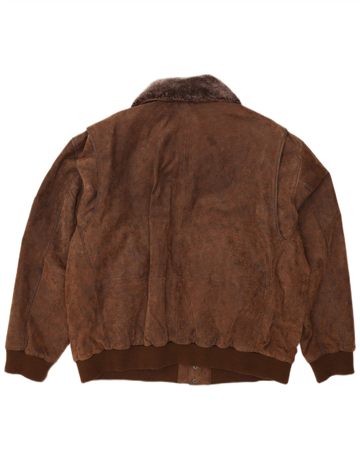 Giacca in pelle da uomo Maddox UK 52 6XL Pelle marrone