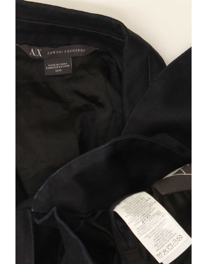 Giacca blazer da uomo a 2 bottoni Armani Exchange, UK 38, cotone blu navy medio
