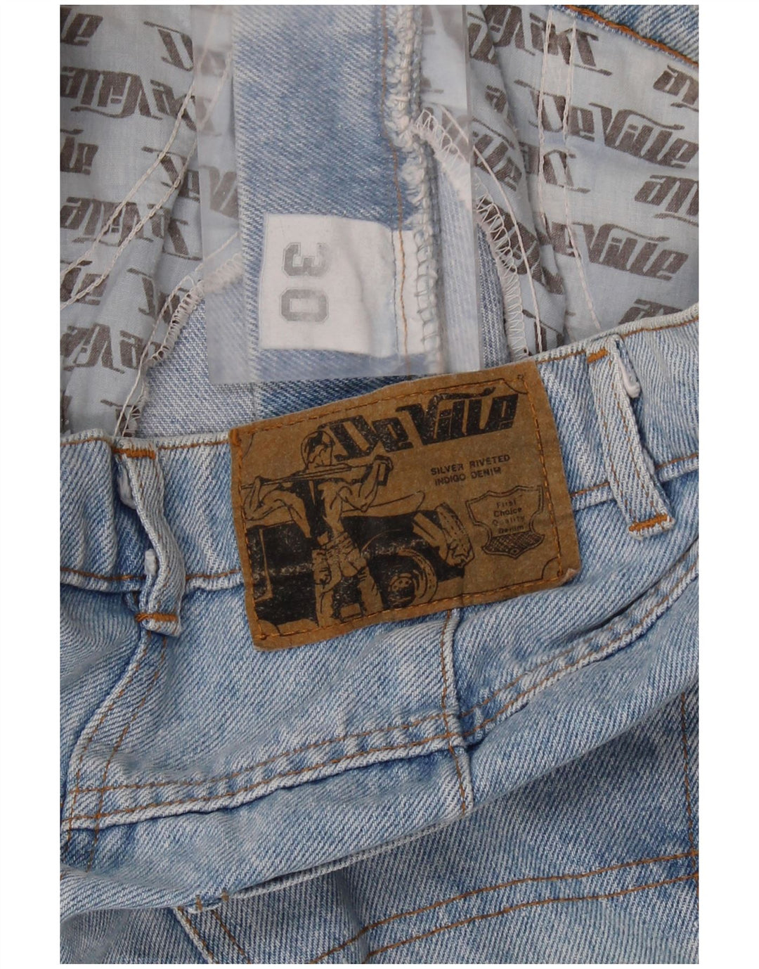 Gonna denim da donna DE VILLE W30 cotone blu medio