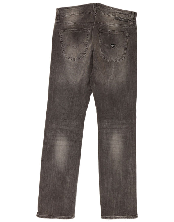 Jeans slim da uomo Guess Angels W30 L32 cotone grigio