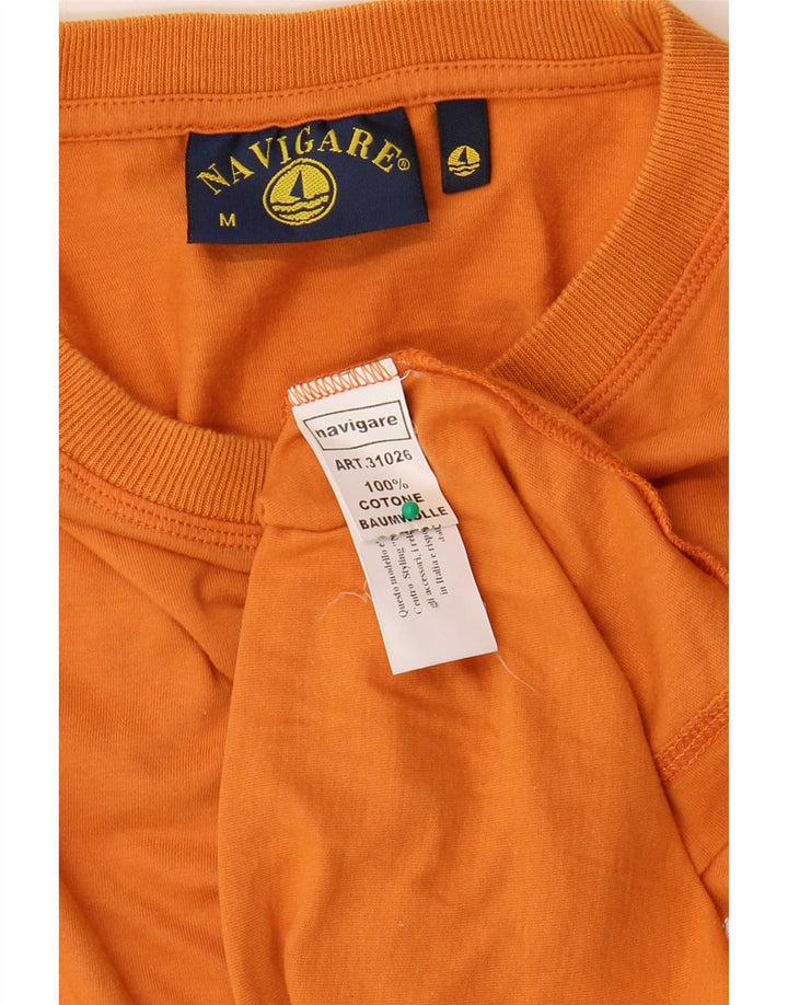 T-shirt uomo Navigare Top in cotone arancione medio