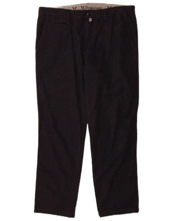 Pantaloni chino dritti da uomo Avirex W34 L30 in cotone blu navy