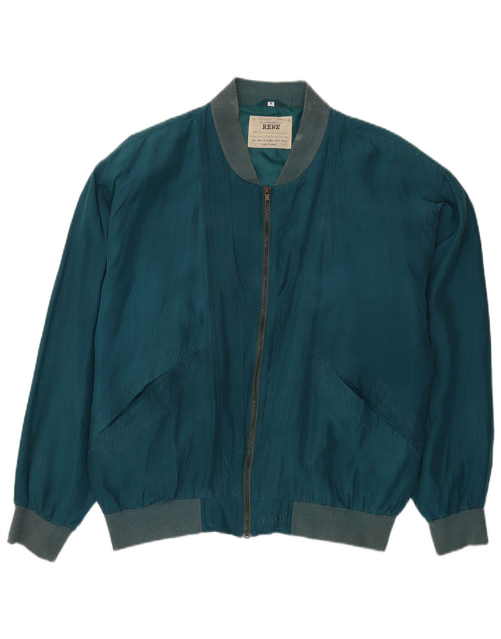 Giubbotto bomber da uomo Rene UK 38 seta blu medio