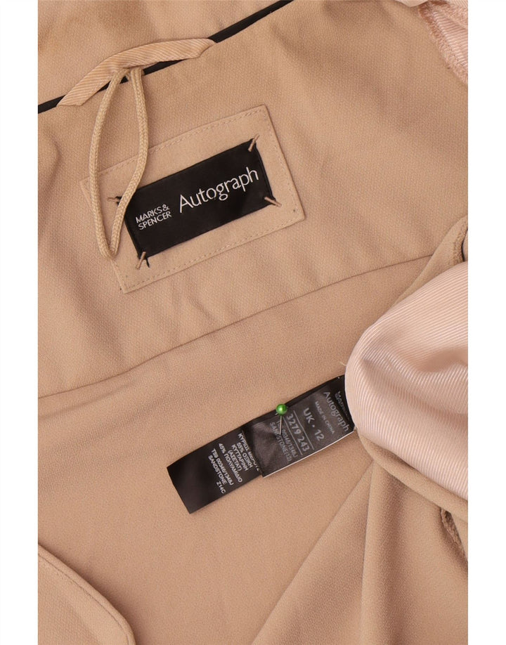 Giacca blazer con maniche a 3/4 da donna Marks & Spencer UK 12 Beige medio