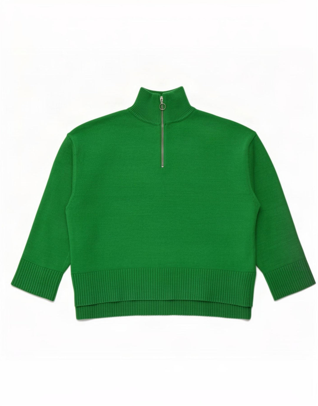 Maglione Zara da donna con collo e zip UK 16 grande verde