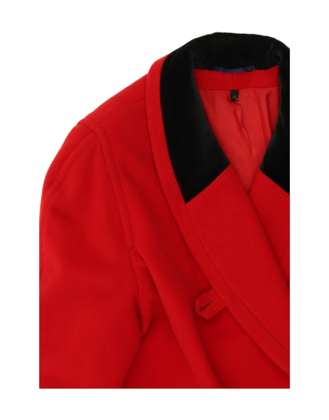 GOLDEN GATE Womens Double Breasted Coat IT 46 Large Red Colourblock Vintage Golden Gate and Second-Hand Golden Gate from Messina Hembry 