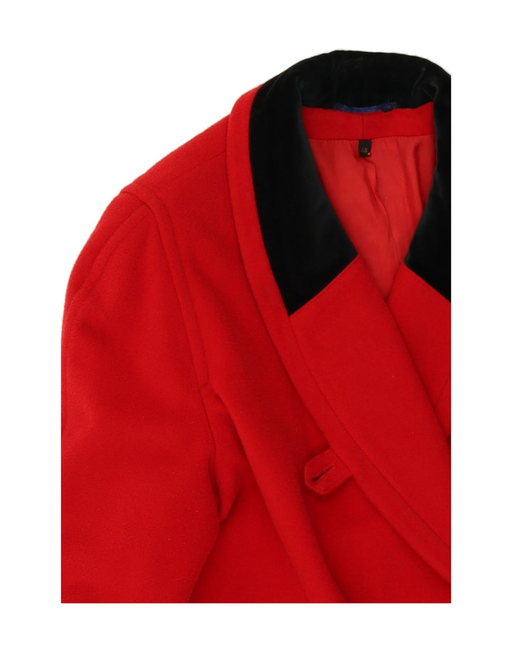 GOLDEN GATE Womens Double Breasted Coat IT 46 Large Red Colourblock Vintage Golden Gate and Second-Hand Golden Gate from Messina Hembry 