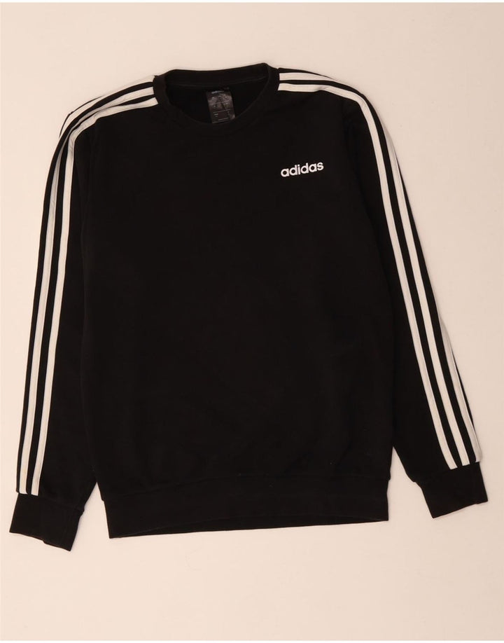 Felpa ADIDAS da uomo maglione piccolo cotone nero