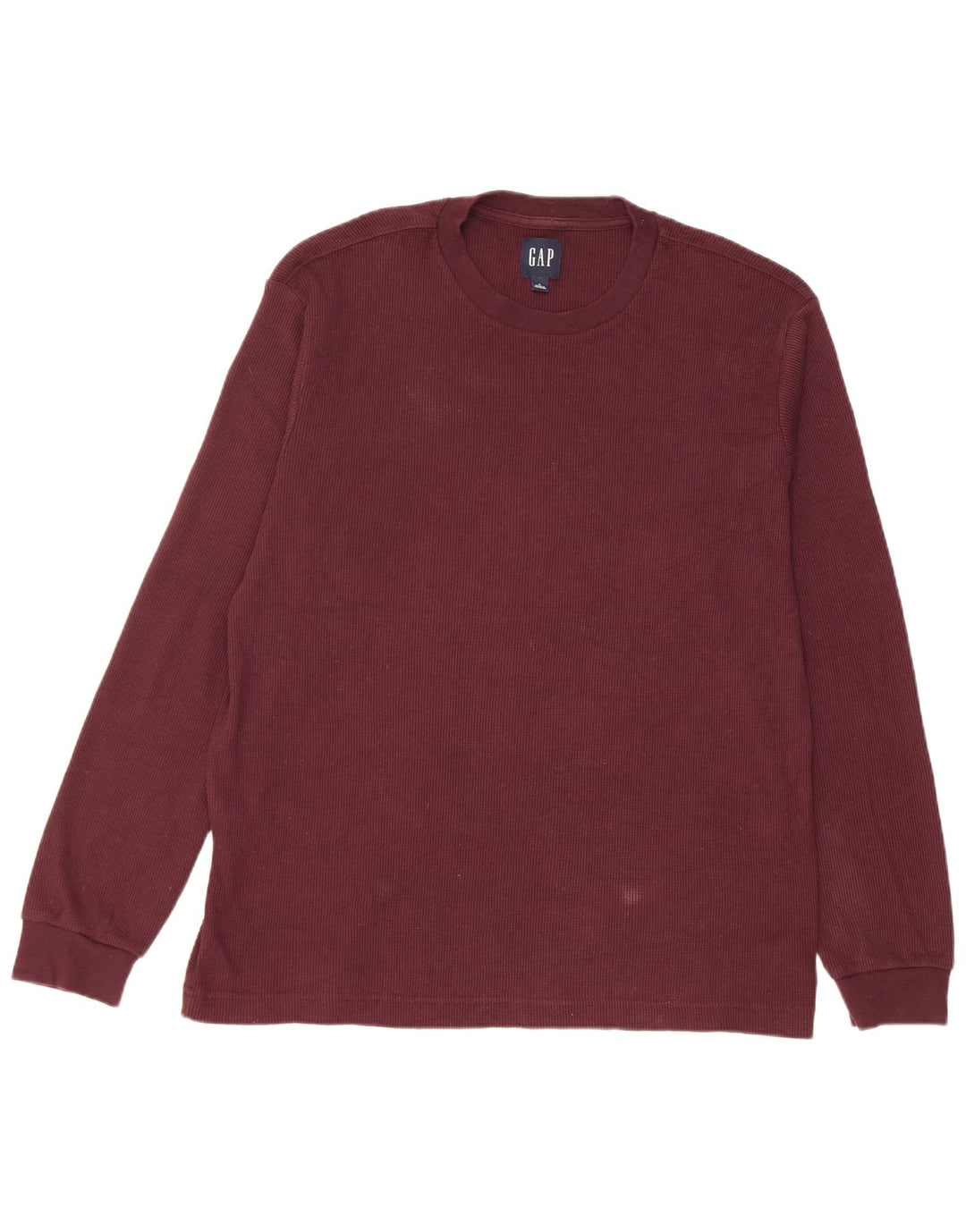 Gap Top da uomo a maniche lunghe in cotone bordeaux medio