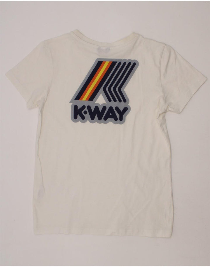 K-WAY Boys Graphic T-Shirt Top 11-12 Years White Cotton Vintage K-Way and Second-Hand K-Way from Messina Hembry 