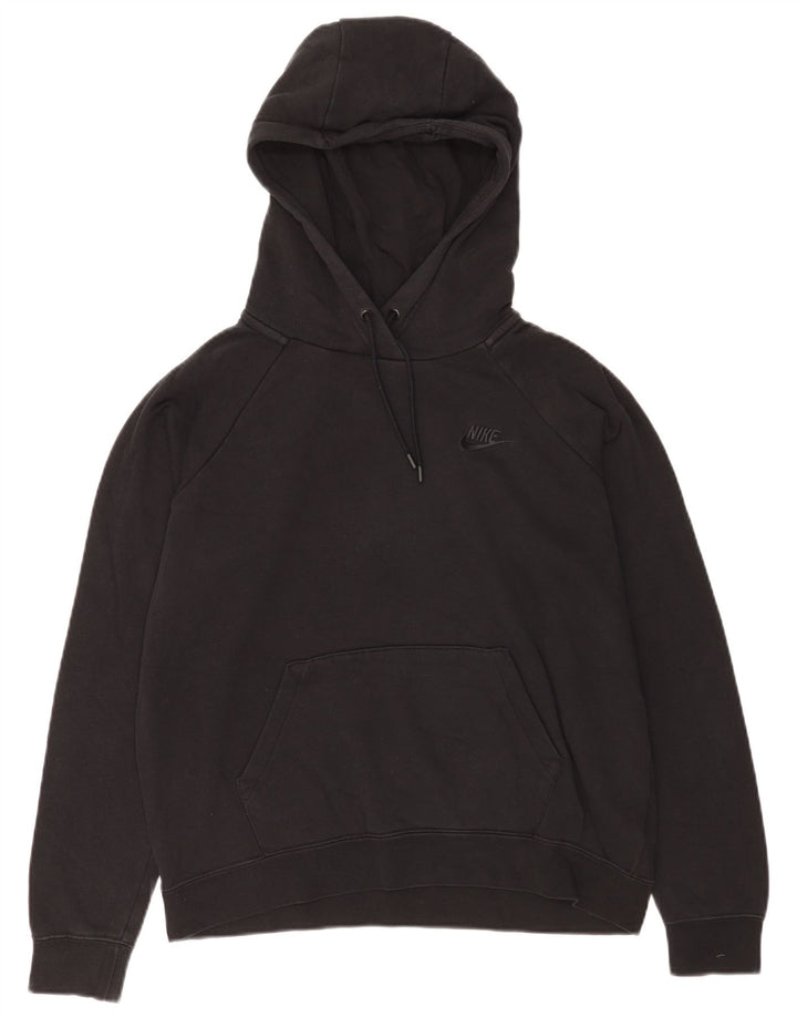 Felpa con cappuccio da uomo Nike, cotone medio nero