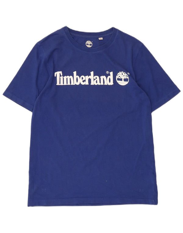 T-shirt grafica per ragazzi Timberland Top 15-16 anni in cotone blu medio