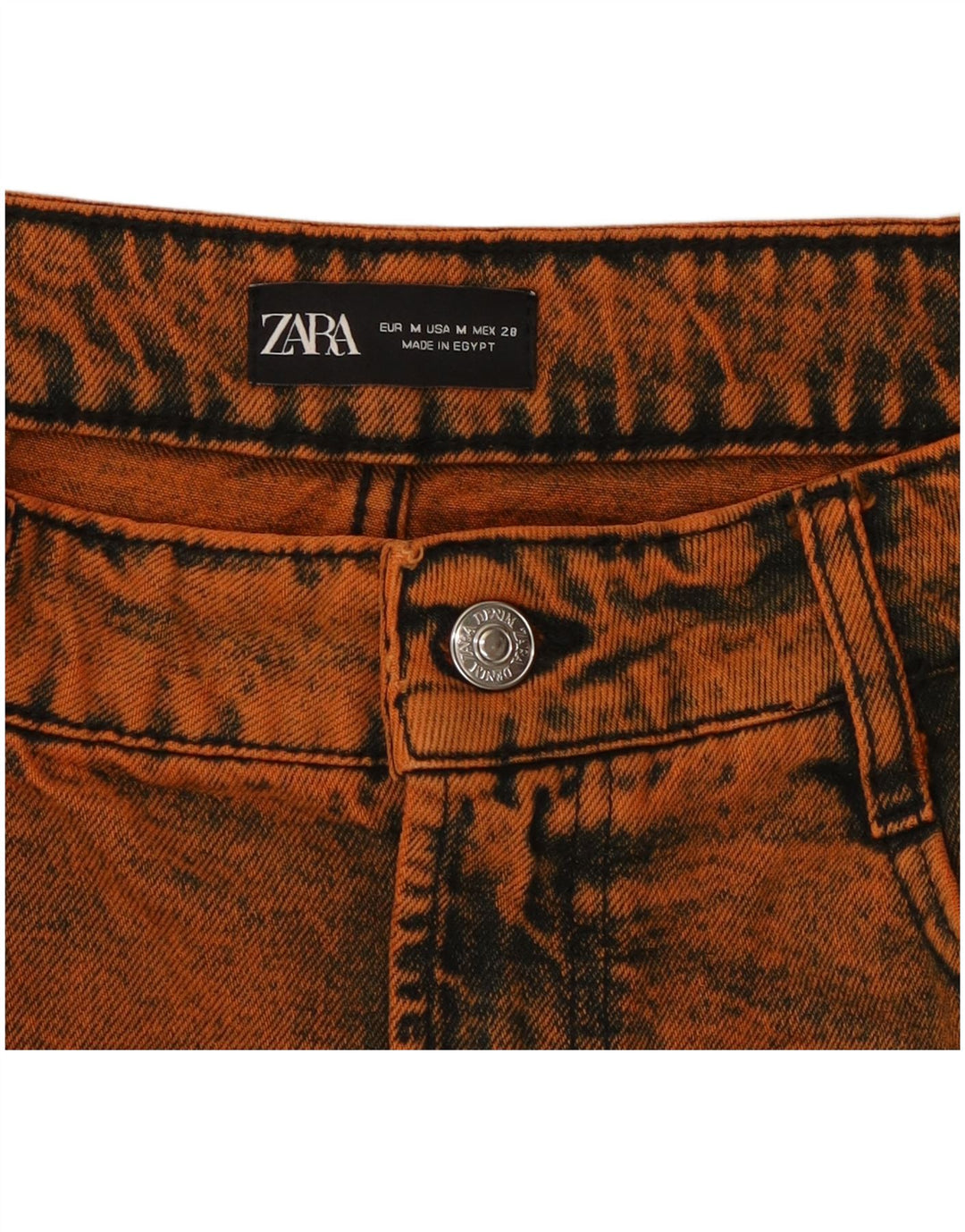 Mini gonna di jeans Zara da donna media W28 arancione