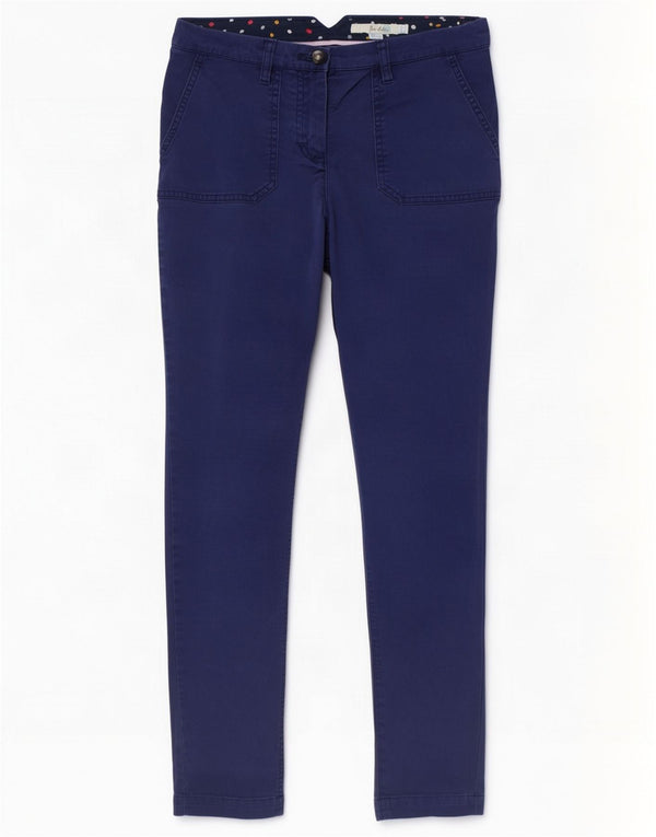 Pantaloni chino slim da donna Boden UK 10 piccoli W28 L29 cotone blu