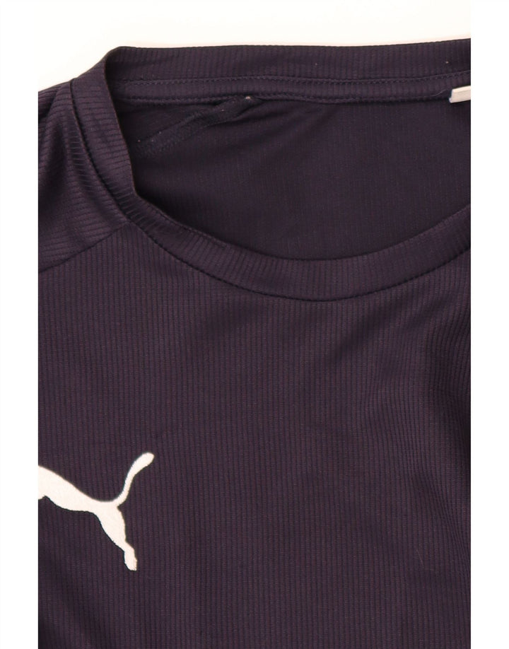T-shirt PUMA da uomo Top Small blu navy color block