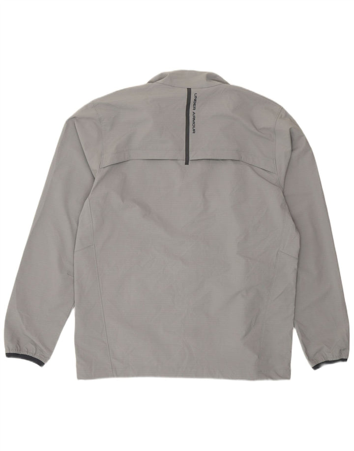 Giacca da tuta da uomo dal taglio ampio Under Armour, grande, in poliestere grigio